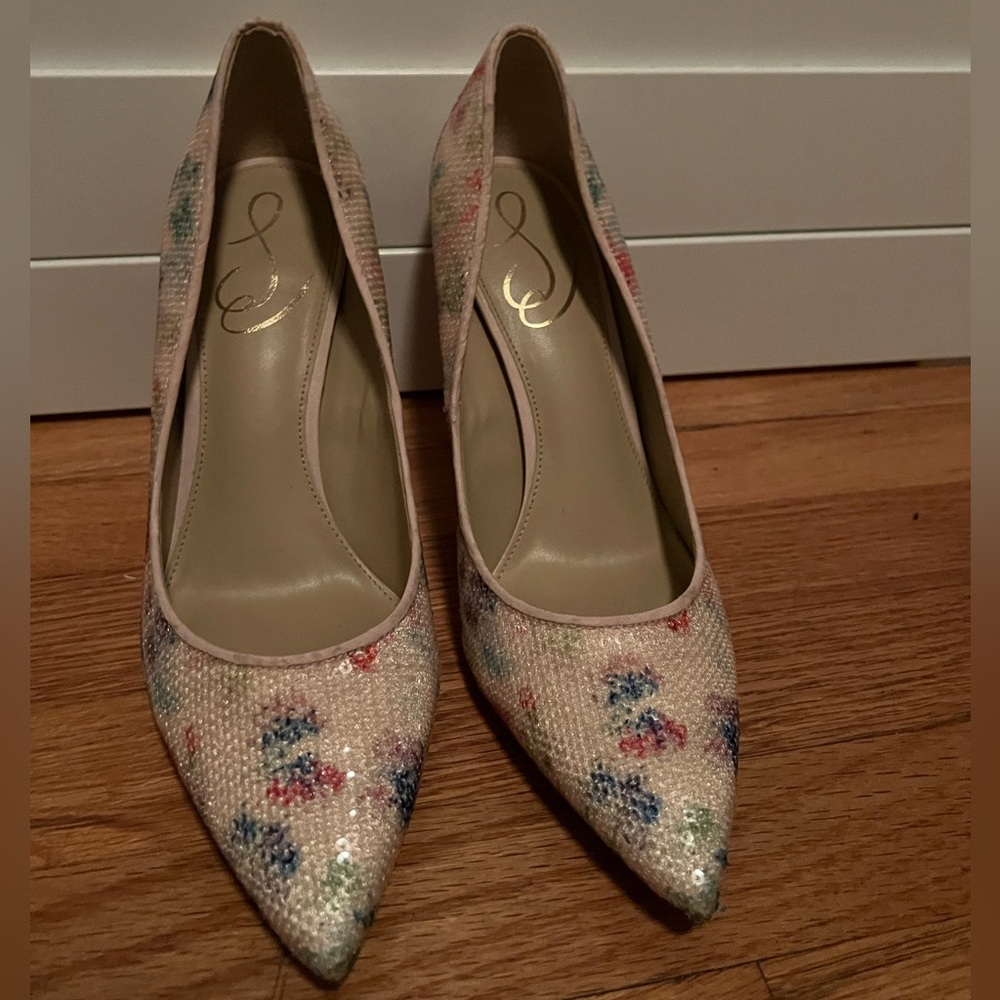 Sam Edelman Multicolor Floral Heels